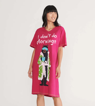 Little Blue House I Don’t Do Mornings Women’s Sleepshirt